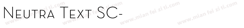 Neutra Text SC字体转换